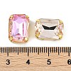 Brass Glass Rhinestone Sew on Rhinestones RGLA-B004-04B-G-3