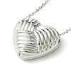 Rack Plating Brass Heart Pendant Necklaces for Women NJEW-G139-01P-1