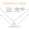 Alloy Pendant Necklaces & Stud Earrings & Ring Sets for Women SJEW-LP0001-20-2