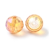 Full Rainbow Plated Glass Beads EGLA-P059-02B-FR02-2