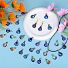 40Pcs 10 Colors Alloy Printed Pendants FIND-SZ0003-47-3