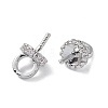 Brass with Cubic Zirconia Peg Bails LS-KK-B087-13A-P-2