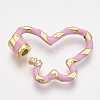 Golden Plated Brass Screw Carabiner Lock Charms KK-S338-158-4