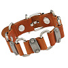 Industrial Cowhide & Alloy & Iron Cord Bracelets FS-WGF1BAF-02-1