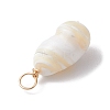 Natural Conch Shell Pendants PALLOY-JF02808-02-4