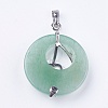 Natural Green Aventurine Pendants G-F546-A06-3