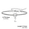 304 Stainless Steel Initial Charm Bracelets FS-WGD8E41-05-1