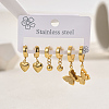 Stainless Steel Hoop Earring Sets YN6312-4