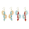 Handmade Glass Seed Beads & Glass Dangle Earrings EJEW-MZ00363-2