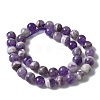 Round Natural Chevron Amethyst Bead Strands G-S380-01B-3