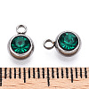 201 Stainless Steel Rhinestone Charms STAS-S068-03-3