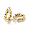 Rack Plating Brass Twist Rope Thick Hoop Earrings for Women X-EJEW-G315-03G-2