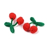 Crochet 14Pcs 3 Style 3D Cherry Ornament Accessories DIY-FG0004-11-2