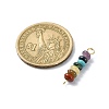 7 Chakra Gemstone Beaded Connector Charms X-PALLOY-JF02531-02-2