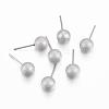 304 Stainless Steel Ball Stud Earrings STAS-H376-75-1