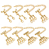 8Pcs 4 Styles Zinc Alloy Lobster Claw Clasps FIND-GO0003-31A-1