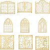 Olycraft 9Pcs 9 Styles Nickel Self-adhesive Picture Stickers DIY-OC0004-32-1