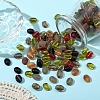 50Pcs Transparent Frosted Acrylic Beads FACR-YW0001-09A-5