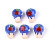 Handmade Lampwork Bumpy Beads LAMP-T022-06B-1