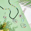   4Pcs 4 Style Chakra Gemstone Pendants G-PH0001-85-3