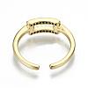 Brass Micro Pave Cubic Zirconia Cuff Rings RJEW-N032-006-NF-3