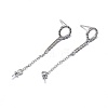 925 Sterling Silver Stud Earring Findings STER-L057-038P-1