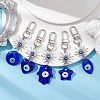 Horse Eye/Heart/Star/Hamsa Hand/Flat Round with Evil Eye Lampwork Pendant Decorations HJEW-JM01997-2