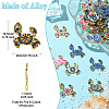 35Pcs 7 Styles Printed Alloy Pendants ENAM-CJ0005-97-2