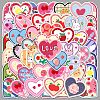 50Pcs Heart PET Waterproof Stickers PW-WG2DBD2-01-2