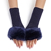 Plush Acrylic Fibers Knitting Fingerless Gloves PW-WGBA7CE-07-1