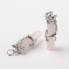Tube Natural Rose Quartz Pendants X-G-L455-H08-2