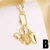Summer Beach Brass Pendant Necklaces WGEACD0-02-1