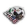 Football Theme Printed Transparent Acrylic Pendants OACR-B055-03C-2