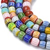 Handmade Millefiori Glass Chevron Beads X-LAMP-Z019-02B-3