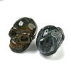 Halloween Natural Gemstone Skull Figurines DJEW-L021-01-3
