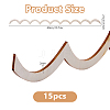 Wood Scalloped Edge Decorative Pieces AJEW-WH0886-15-2