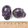 Halloween Natural Amethyst Skull Figurines DJEW-L021-01B-3