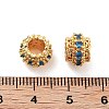 Column Brass Micro Pave Clear Cubic Zirconia Beads KK-S394-03B-3