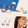 Alloy Enamel Pendant Locking Stitch Markers HJEW-AB00120-5