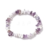 2Pcs Adjustable Natural Gemstone Braided Bracelets & Stretch Bracelet Sets BJEW-JB10997-3