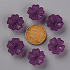 Transparent Frosted Acrylic Bead Caps X-MACR-S371-04A-743-3