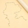 Alloy & Plastic Pearl Round Beaded Tassel Waist Belly Chains for Women FS-WG2A056-01-3