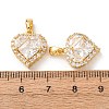 Valentine's Day Brass Micro Pave Clear Cubic Zirconia Pendants KK-A304-24A-G02-2
