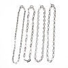 304 Stainless Steel Link Chain Necklaces Sets NJEW-JN03455-1