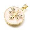 Brass Micro Pave Cubic Zirconia Pendants KK-P336-36G-01-2