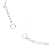 Brass Bar Link Chain & 304 Stainless Steel Cable Chain Bracelet Making AJEW-JB01421-03-2
