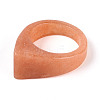 Natural Red Aventurine Finger Rings G-T143-27-3