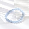 Natural Angelite Stretch Bracelets BJEW-JB03738-05-6