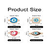 32Pcs 16 Styles Evil Eye Zinc Alloy Epoxy Resin Connector Charms ENAM-TA0001-33-24