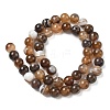 Natural Striped Agate/Banded Agate Bead Strands G-K166-13-8mm-02-4